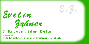 evelin zahner business card